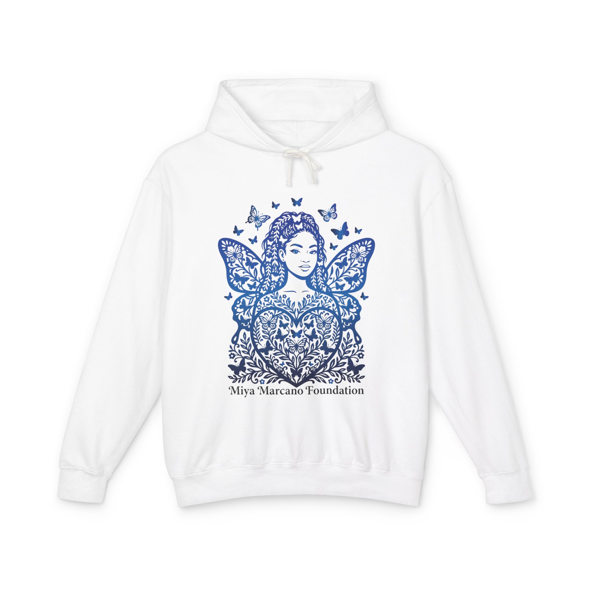 Butterfly Heart Girl Hoodie — Miya Marcano Foundation Tribute